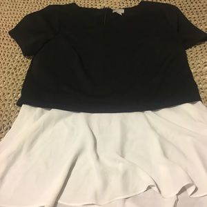 Black and white flowy shirt